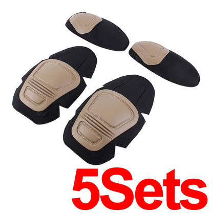 Tactical Knee Elbow Pads Set Outdoor Camouflage Combat Gear Hunting Suit Protection Quick-insert Soft Cushion Military Guard