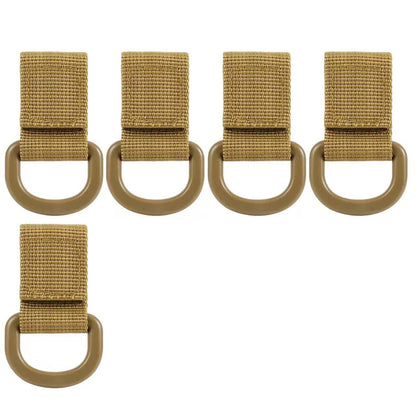 Tactical Webbing D-Ring Hook Hanger for Belt Molle Gear Nylon Strap Key Holder Outdoor Camping Hiking Hunting Tool Accessories