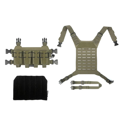 DMGear 9MM Hunting Fan Outdoor Quadruple Multi-function Kit SQB Personality End Camouflage Tactical Chest Hanging