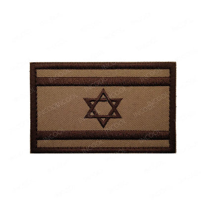 Israel Flag Embroidered Patches PVC Rubber Israeli Sticker Appliqued For Clothing