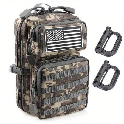Tactical Molle Zippered Pouch EDC Waist Pack Medical IFAK Small Tool Bag for Hunting Hiking Fishing