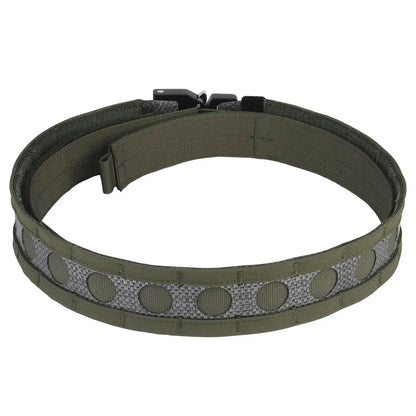 Tactcal Battle 2 Layers Waistbelt Ferro Bison Belt Quick Detach Metal Clasp MOLLE Hunting Combat Waistband Airsoft Gear
