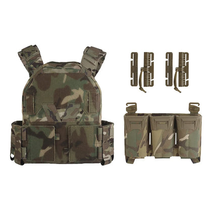 Tactical Sub-Zero Hunting Plate Carrier Modular Quick Release Portable Molle Airsoft Training 556Triple Magazine Pouch