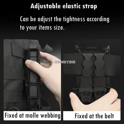 9MM 5.56 Magazine Pouches Tactical AK AR M4 AR15 Single Magazine Bag Rifle Pistol Molle Mag Holster Pouch Hunting Tools Holder