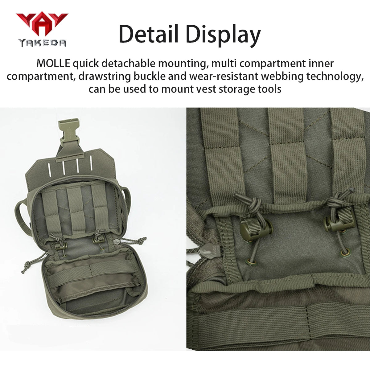 YAKEDA Hunting Quick Open Storage Bag Belt Tank Top Can Attach Outdoor Accessories Bag Outdoor Mountaineering Tool Kit