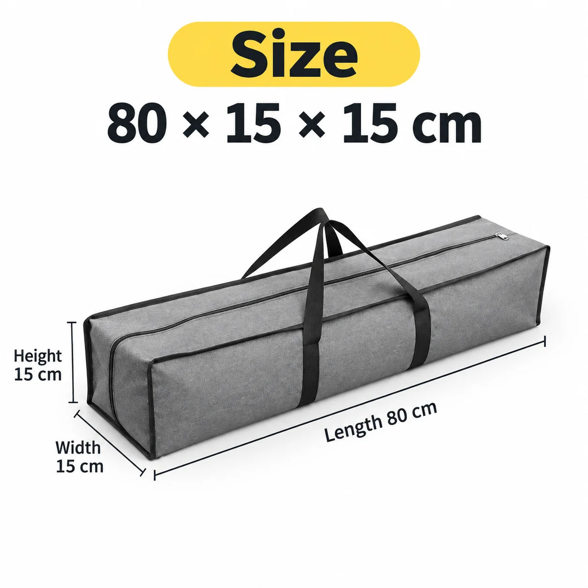 Cationic Oxford Fabric Outdoor Gear Storage Bag Large Rectangular Camping Equipment Carry Bag Dual Zipper Water-Resistant