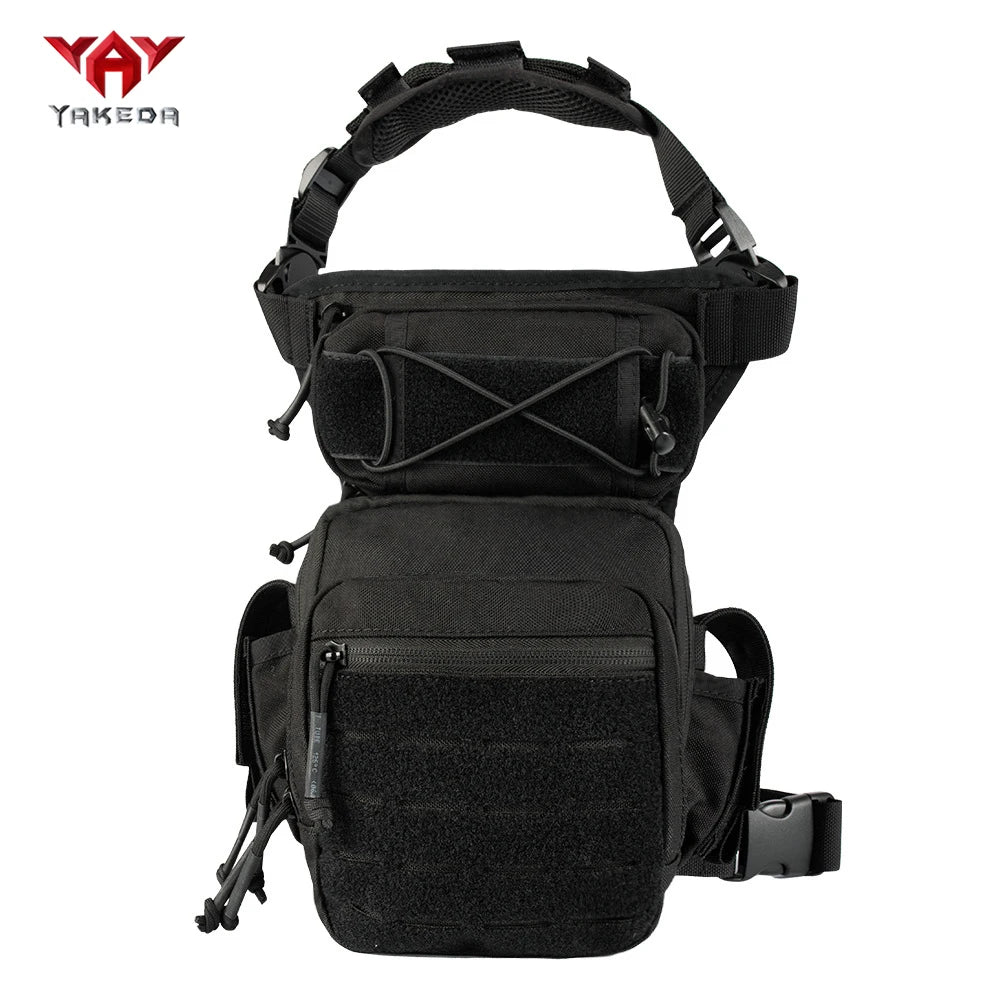 YAKEDA Outdoor Large Capacity Leg Bag with Dual External Pockets, Multi-Space Storage Bag for Camping and Hiking