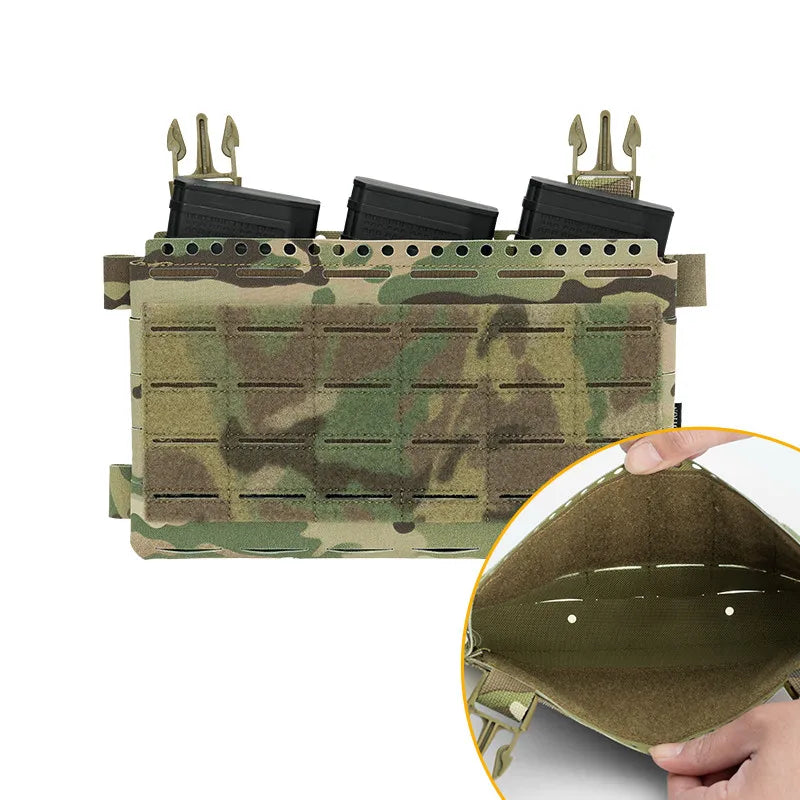 Tactical MK5 Chest Rig Front Panel SS Style Molle Vest Pouch for FCSK JPC LV119 6516 Airsoft AR15 Military Enthusiast