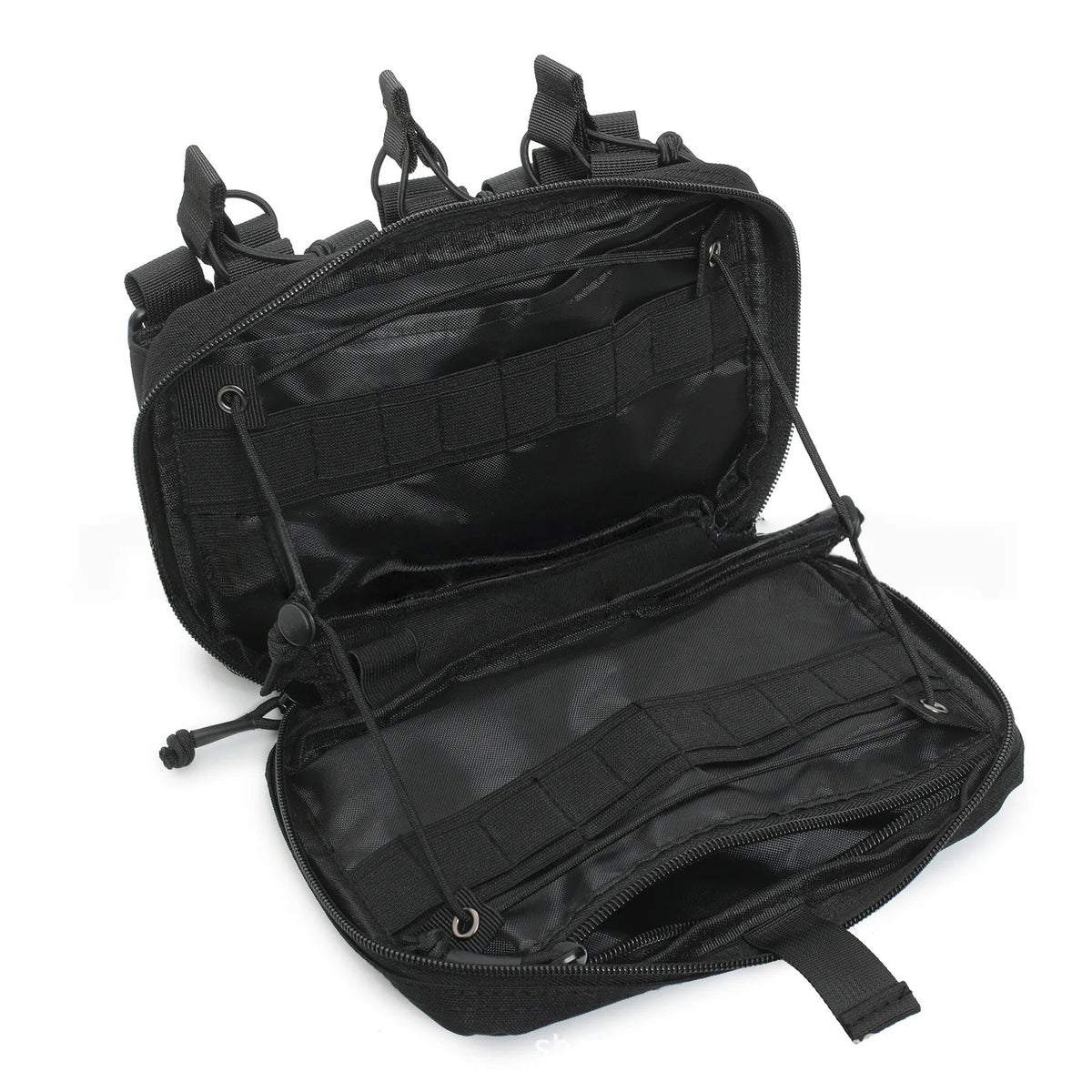Tactical Mag Admin Pouch Molle Utility Tool Pouch Medical EMT Organizer with Triple Stacker Magazine Holder for M4 M16