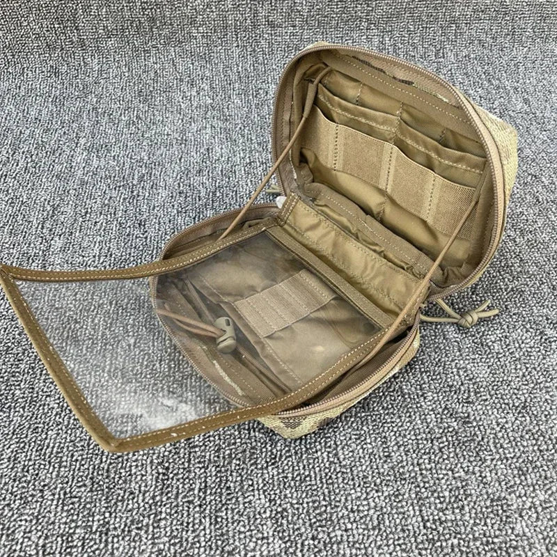 Tactical Admin Pouch Multicam EDC Molle Map Pouch Airsoft Combat Gear Hunting Multi-function Survival Tool Storage Waist Bag