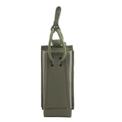 Tactical Single Pistol 9mm Magazine Pouch with Bungee Retention for Glock SIG P320 2011 HK MAG Bag Plate Carrier Charger Holder