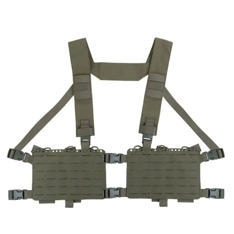 Outdoor Vest with Adjustable Shoulder Straps and Double Storage Pockets Nylon Texture for Outdoor Activity and Training