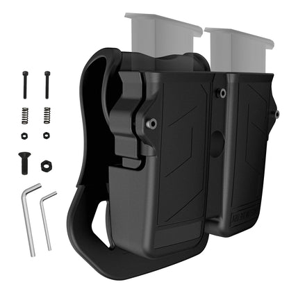 Universal Magazine Holder for 9mm 10mm .40 .45 Single & Double Stack Mag Pouch