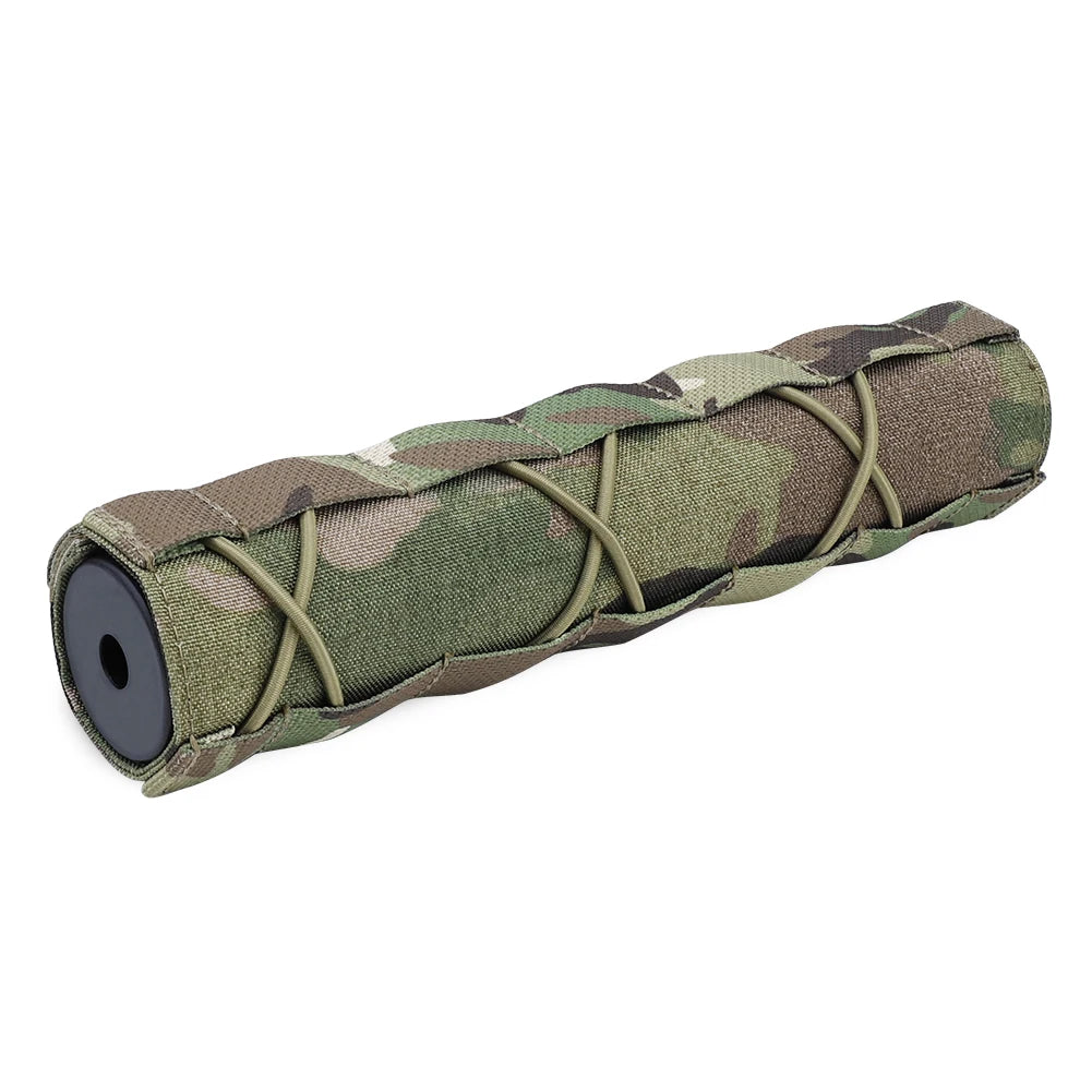 KRYDEX Tactical 22cm Suppressor Protective Cover Case Muffler Shield Sleeve Cover Shooting Hunting Camouflage Purpose