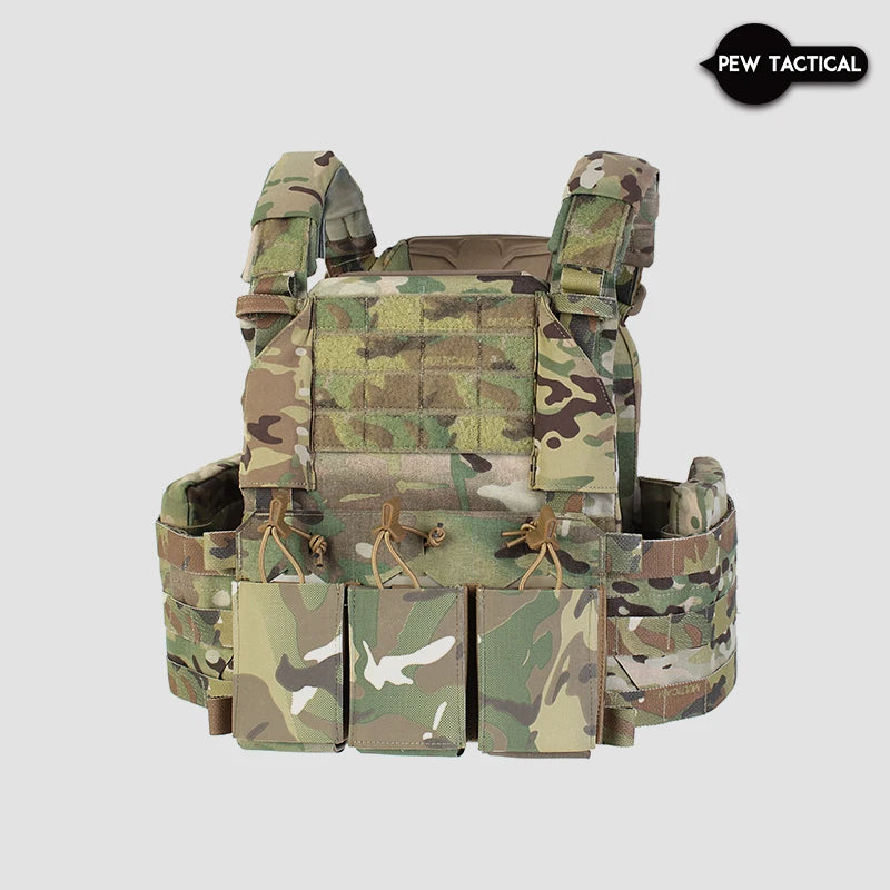PEW TACTICAL THORAX TRIPLE RIFLE MAG PLACARD 556 762 545  Front Flap AIRSOFT FP09
