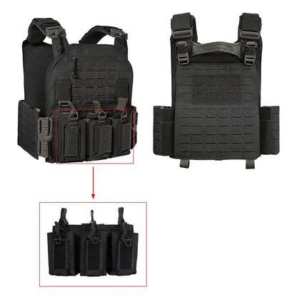 Wear-resistant quick-release laser-cut molle system outdoor hunting training tactical vest made of nylon material