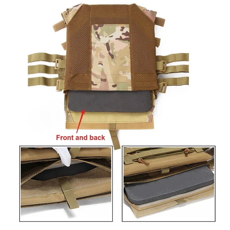 Nylon Tactical Vest Body Armor Hunting Carrier Airsoft Accessories Combat MOLLE Camo Vests