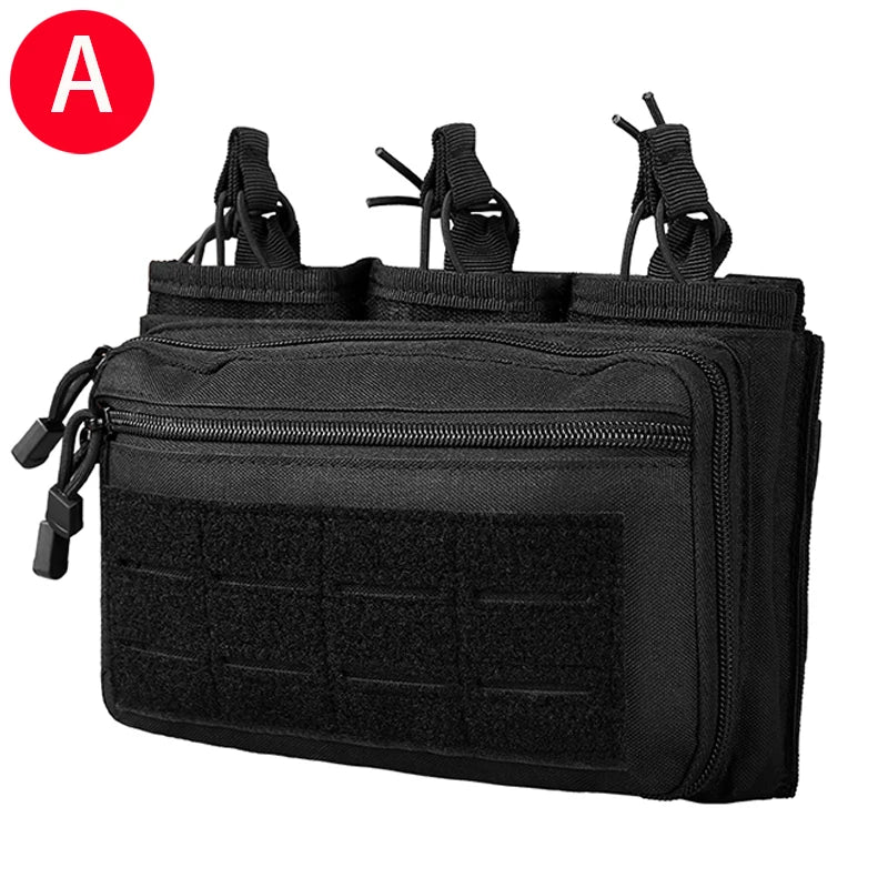 Tactical Chargers Holder 5.56mm 7.62mm Triple Magazine Pouch Molle Admin Pouch Quick-Draw 3 Mags Pouches Cartridge Case Airsoft