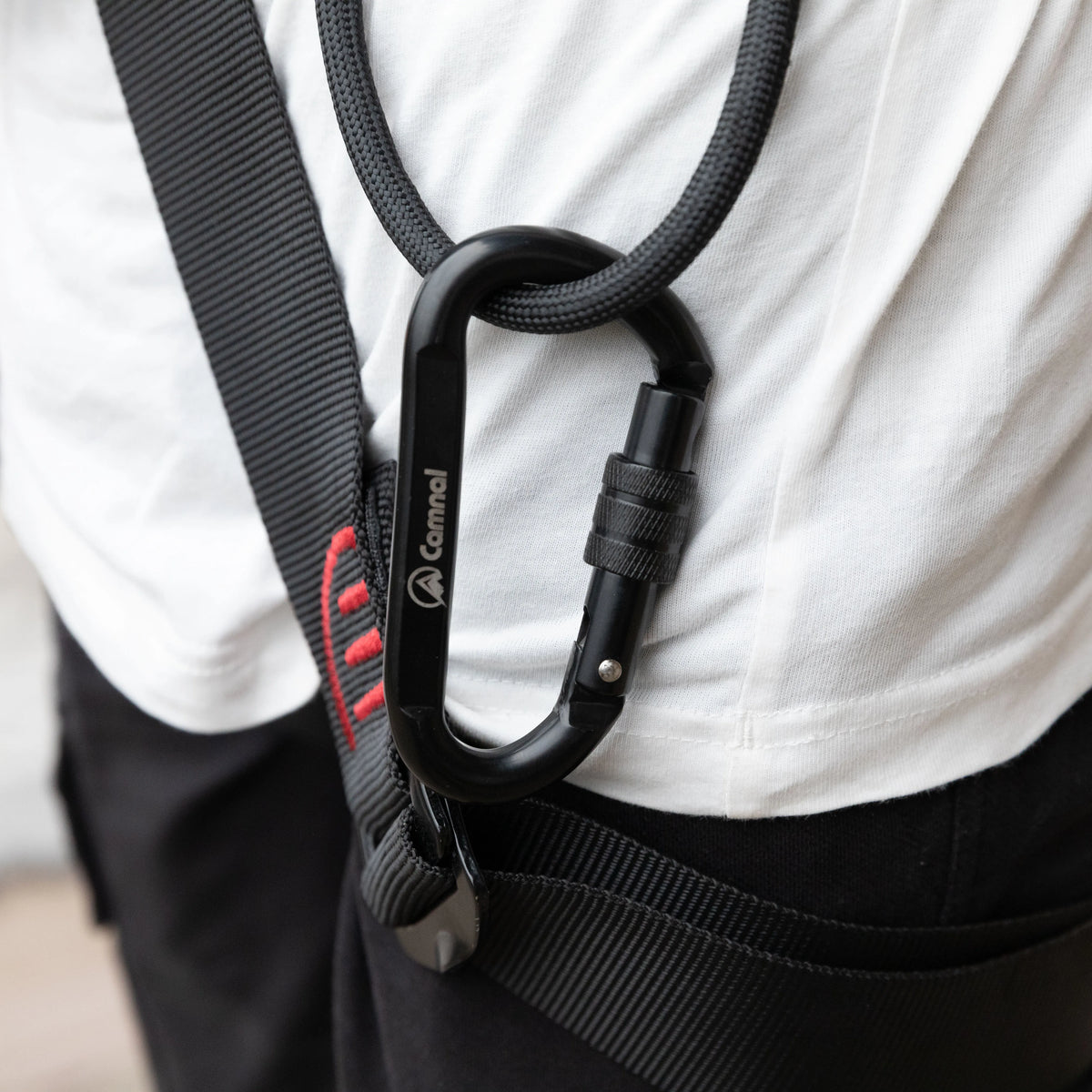 Camnal Custom 30KN Titanium Carabiner Stainless Steel Climbing Gear for High-Altitude Work Tree Climbing Fall Protection