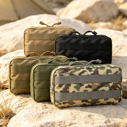 Outdoor EDC Hunting Tactical Molle Pouch Nylon Portable Men Clutch Travel Hiking Camping Small Handbag Utility Organizer Bags