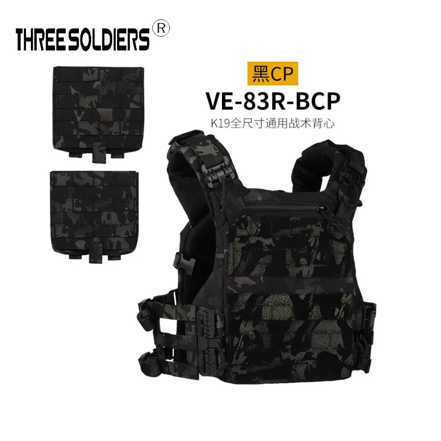 Full Size CS Tactical Load Vest, Outdoor Expansion Training Protective Vest, Quick-Release Vest, Scratch-Resistant Breathable
