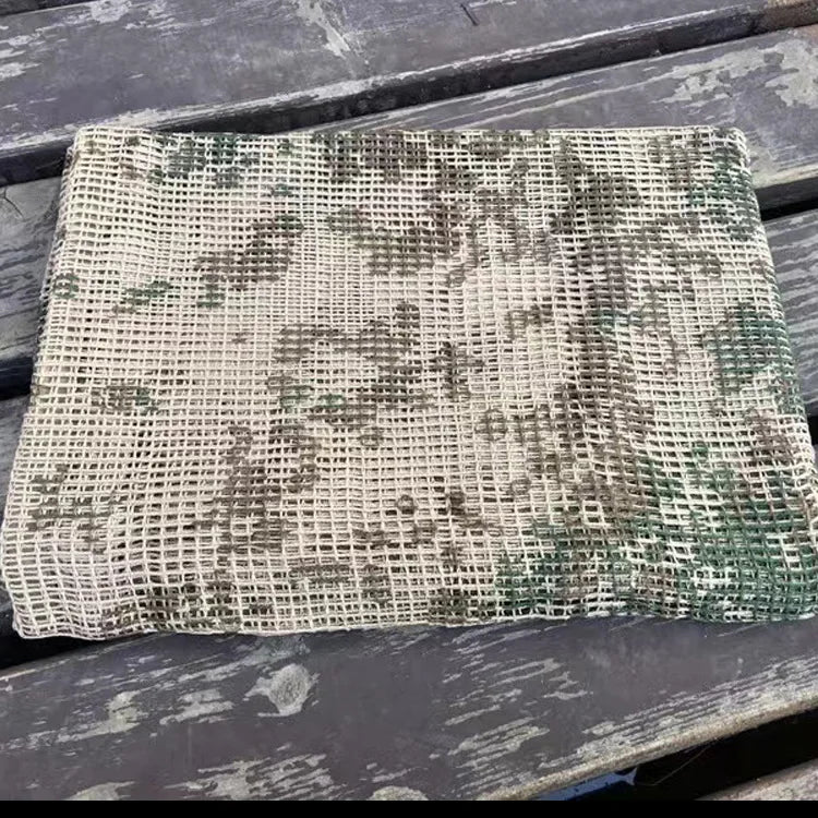 Camouflage mesh scarf sniper veil camouflage mesh face scarf veil head wrap suitable for outdoor camping hiking hunting shooting