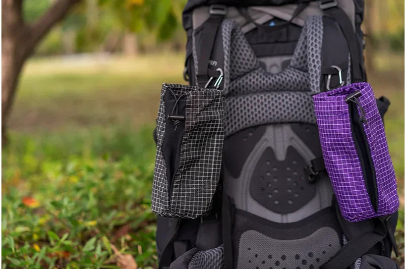 Shoulder Strap Water Bottle Pouch Outdoor Hiking Adjustable Elastic Bottle Holder Ultralight Backpack Attachment Pocket