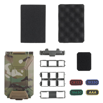 Tactical Modular Battery Case for 18650 18350 CR123A AAA CR2032 Molle Tooling Storage Box Water&Dust Proof
