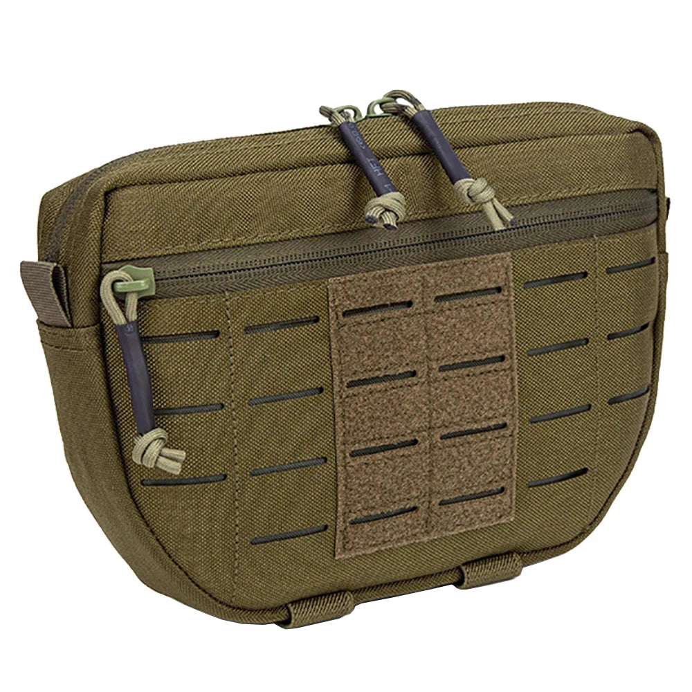 Tactical Molle Admin Pouch Sports Hunting Dump Pouch Nylon Front Pouch of Plate Carrier Chest Rig with Molle Carrying Kit Bag
