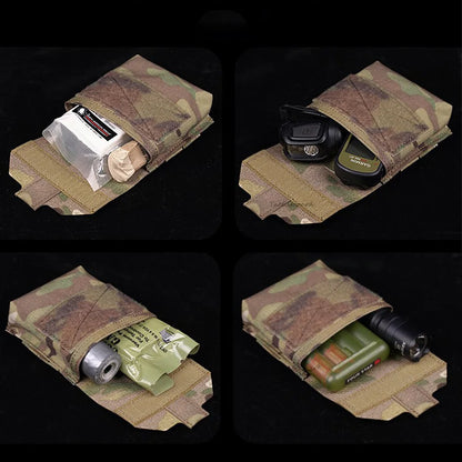 Tactical Small Micro Pouch Lightweight Utility Bag MOLLE Medical Daily Sundry Holder General Purpose GP Storage 556 9mm Airsoft