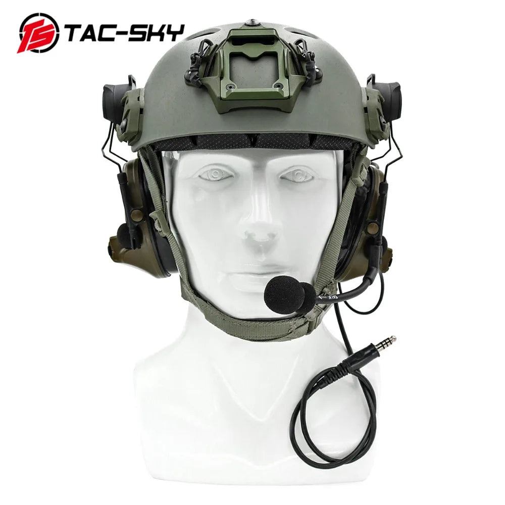 TAC -SKY COMTA II Tactical Headset With ARC Rail Adapter Hearing Protection Airsoft Headphone Noise-cancelling Shooting Earmuff