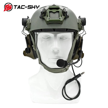 TAC -SKY COMTA II Tactical Headset With ARC Rail Adapter Hearing Protection Airsoft Headphone Noise-cancelling Shooting Earmuff