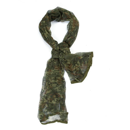 Camouflage mesh scarf sniper veil camouflage mesh face scarf veil head wrap suitable for outdoor camping hiking hunting shooting