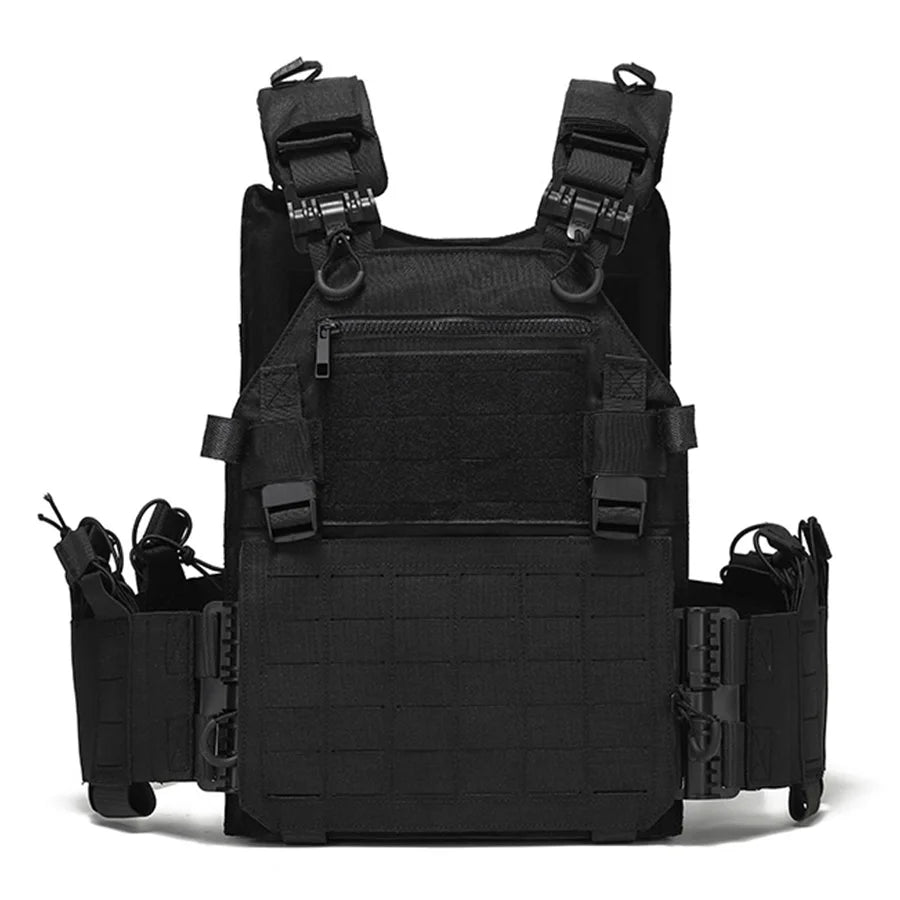 Multi Functional Quick Release Vest Laser Cutting MOLLE Hunting Vest Waterproof and Wear-Resistant Outdoor Training Vest