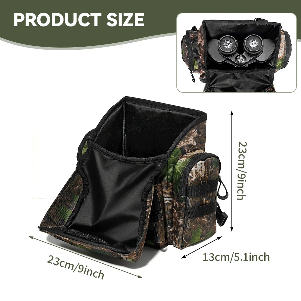 PSKOOK Binocular Harness Chest Pack with Rangefinder Pouch Bird Watching Binocular Case Bino Bag for Outdoor Sports