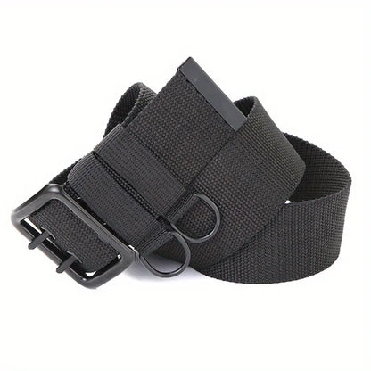 New Wide Double - Layer Canvas Tactical Belt for Men | Outdoor & Casual | All - Size Available | Heavy - Duty for Big and Tall