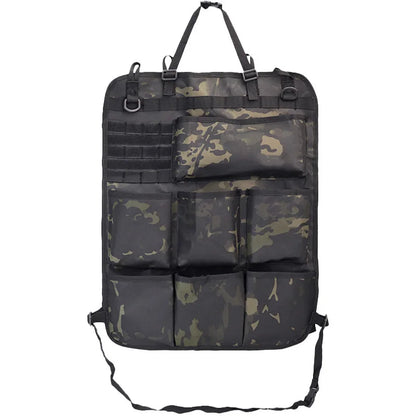 Tactical Camouflage Car Seat Backrest Storage Bag Hanging Organizer Vehicle Interior Accessory Space Saver Hanging Pouch
