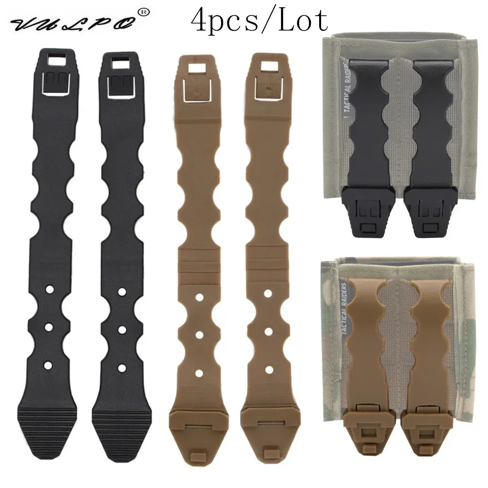 4pcs/Set Molle System Malice Clips Strap Buckle Nylon Quick Release Clips MOLLE Connection Belt System Latch For Mag Pouch