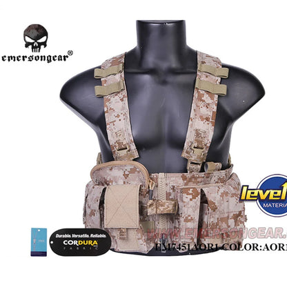 Emerson Tactical MF Style UW Gen V Split Front Chest Rig Lightweight Detachable W Zipper Buckle