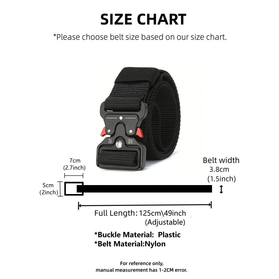 2026New Tactical Waist Belt - Durable Automatic Buckle, Perfect for Outdoor Adventures, Unisex Accessories for Men and Women