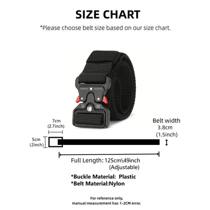2026New Tactical Waist Belt - Durable Automatic Buckle, Perfect for Outdoor Adventures, Unisex Accessories for Men and Women