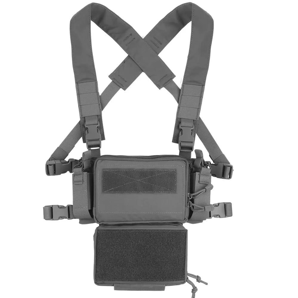 Tactical Vest Set D3CRM Chest Rig with Drop Pouch 5.56 Triple Mag Pack Multifunctional Detachabl Adjustable Hunting Airsoft Gear