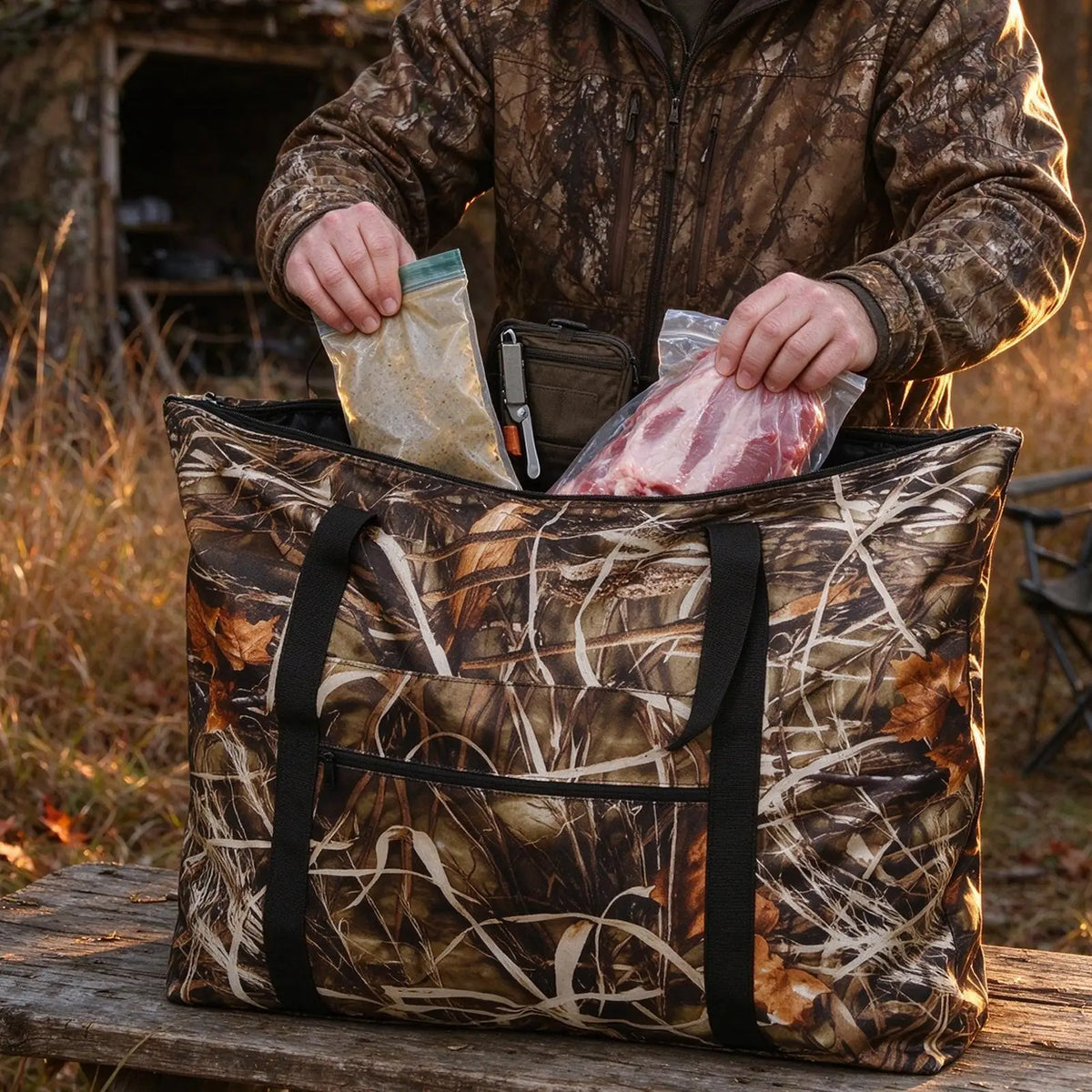Hunting Bags For Men Waterproof Scent Control Meat Carry Tote 600D Oxford Cloth Hunting Gear Storage Bag With Handles For Men