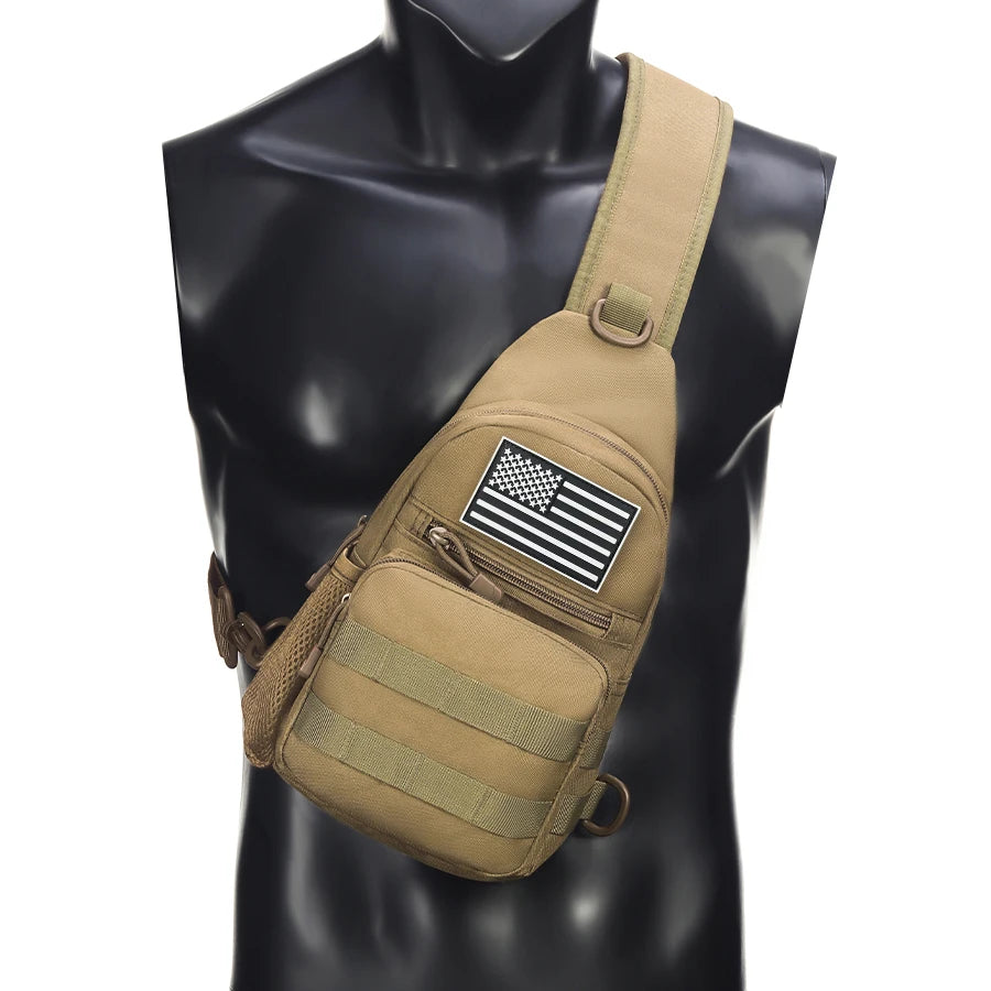 Multi functional daily commuting travel crossbody bag, chest bag, small shoulder bag with multiple pockets