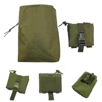 Folding Molle Magazine Dump Drop Pouch Military Airsoft Ammo EDC Tool Bag Foldable Utility Recovery Mag Holster