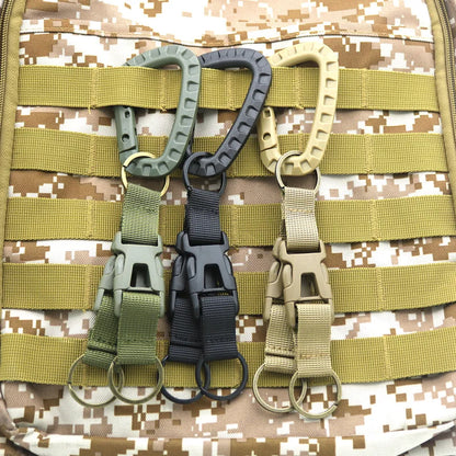 Tactical Gear Keychain Clip Nylon Belt Key Chain Key Holder Quick Release Buckle Key Ring Molle Bag Attachments Hooks