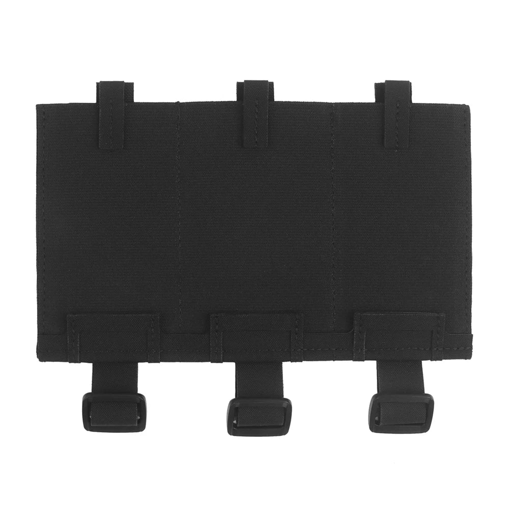 Tactical Elastic Triple Mag Pouch Panel Multi-Purpose MOLLE System Mount Hunting Combat Airsoft Magazine Bag Expand Accessories