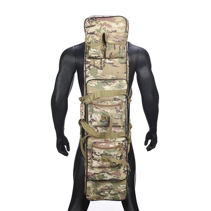 Multi functional storage bag with multiple pockets designed for partitioned storage and adjustable webbing straps and straps