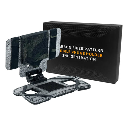 BOOIU Carbon Fiber MOLLE Foldable Navigation Board Tactical Vest Chest Phone Holder Mount Airsoft Hunting Outdoor Gear