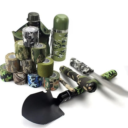 Telescopic High Elastic Camouflage Tape - Non-Woven Fabric for Outdoor Hunting, Finger Protection & Movement